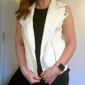 Forever 21 White Faux Leather Vest!
